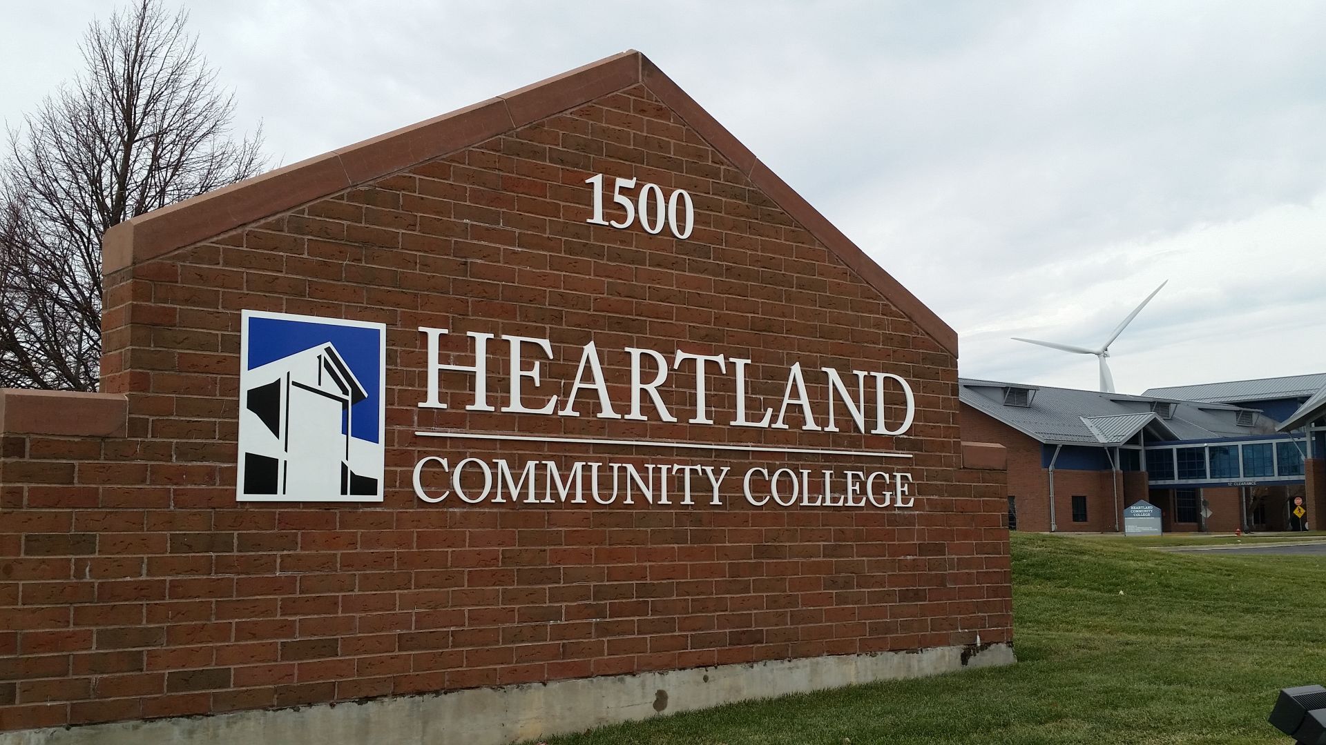 Heartland Community College sign